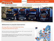 Tablet Screenshot of hauck-spedition.de